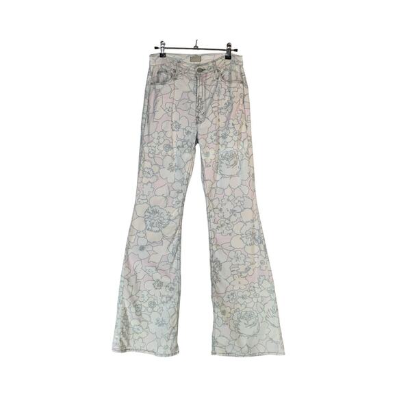 Mother Floral Flare Jeans Women 26 Pastel High Rise Vintage Print 33.5 - Picture 1 of 9